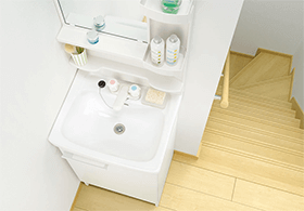 コンパクトな洗面化粧台｜LIXIL（INAX） オフト　間口500mm　商品特性