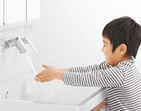 エアインスウィング水栓｜TOTO サクア　間口750mm　商品特性