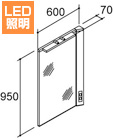1面鏡(シンプルタイプ)図面