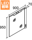 1面鏡(大型鏡タイプ)図面