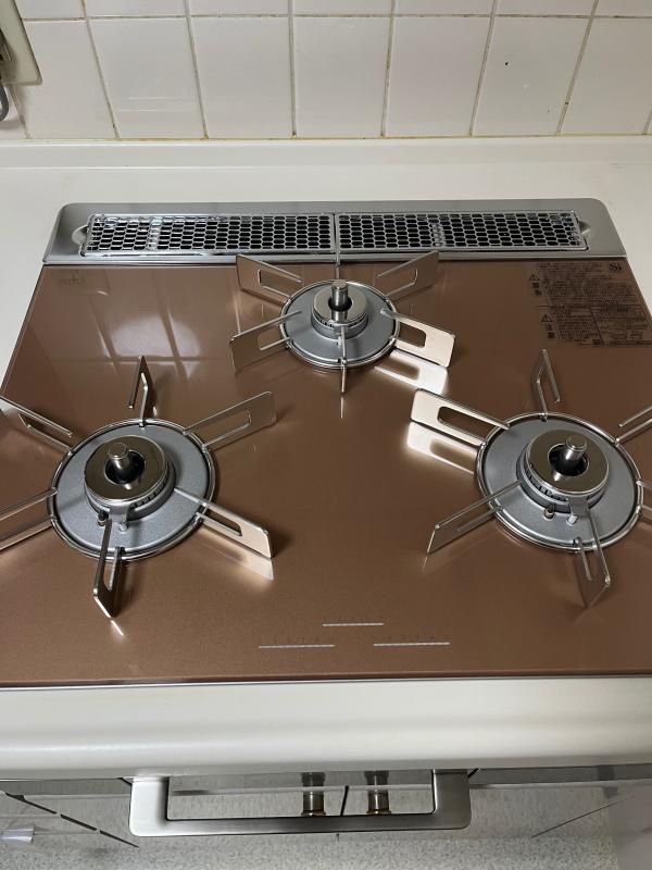 π###リンナイ ガスビルトインコンロスパークリングカッパー DELICIA(デリシア) AC100V電源 ワイド幅75cm〔GH〕