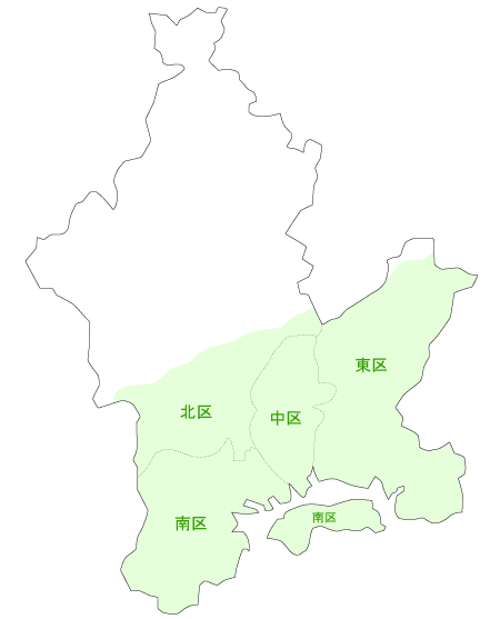 岡山県岡山市のルームエアコン取り付け対応エリア