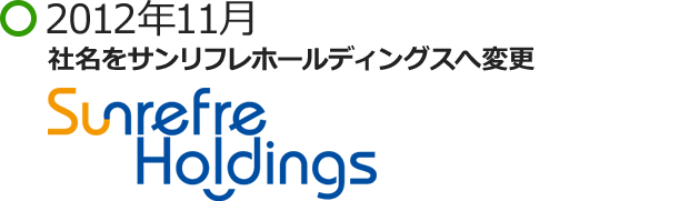2012年11月 社名をサンリフレホールディングスへ変更