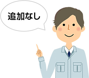 当日追加請求なし