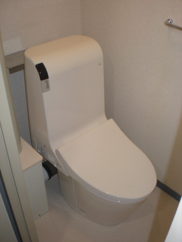 トイレ収納 トイレリフォーム（マンション用ウォシュレット一体型便器Z-MR） No.6625