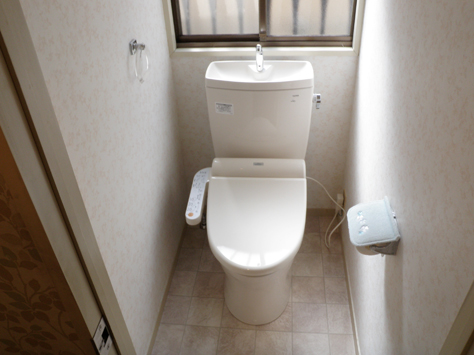 トイレリフォーム（TOTO節水型便器+ウォシュレット交換） No.8999