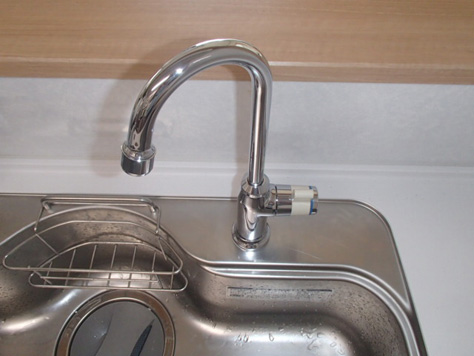 Totoキッチン単水栓取付 Tk605f 54rc 交換できるくん