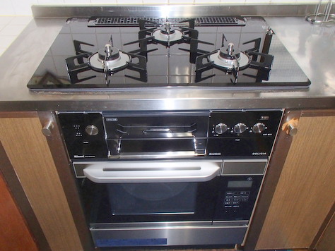 ビルトインガスコンロ『デリシア3V乾電池タイプ』[天板幅75cm]