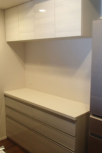 クリナップ カップボード ラクエラ 東京都多摩市 K様宅 交換できるくん