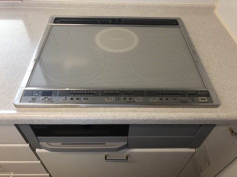 三菱 負っ IHクッキングヒーター CS-G323B 据置き型 3口 オーブン機能付き