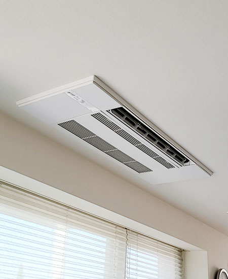 神奈川県三浦郡｜三菱天井カセットエアコンの施工事例 No.110690