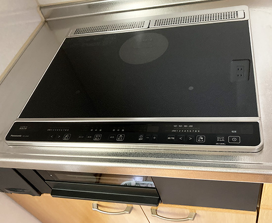 未使用保管品　ナショナル　ビルトインIHクッキングヒーター KZ-321L 約20年ご使用のナショナル「KZ-321G」IHクッキングヒーターを