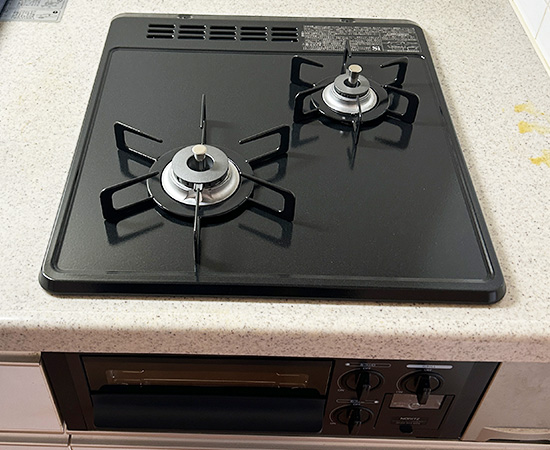 工事費込み】ノーリツ 2口ガスコンロ｜天板幅45cm｜グリル無水