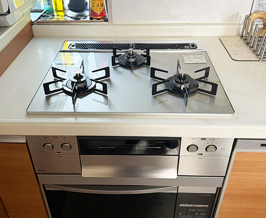 NORITZ N2G24KSPS-LP コンパクトタイプ ビルトインガスコンロ(プロパンガス用・2口・左強火タイプ・幅45cm) NORITZ N2G24KSPS-LP コンパクトタイプ [ビルトインガスコンロ