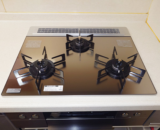 ノーリツ ビルトインコンロ Orche（オルシェ） ブラックパール レンジフード連動 75cm幅/プロパン ノーリツ [N3WU4PWASQSTESC 都市ガス用] ビルトインコンロ Orche