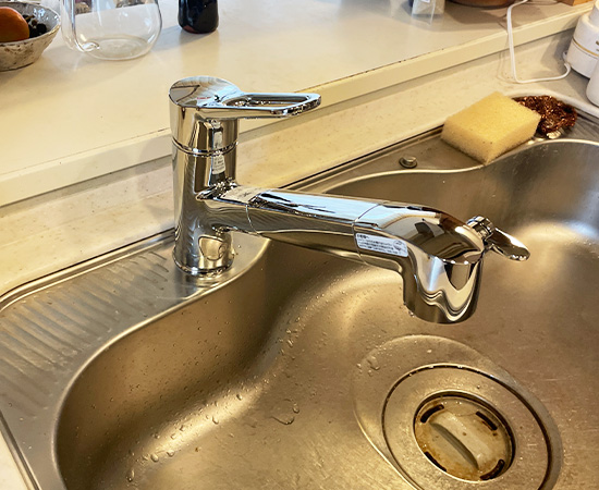 工事費込み】LIXIL(INAX) キッチン用水栓/浄水カートリッジ内蔵型