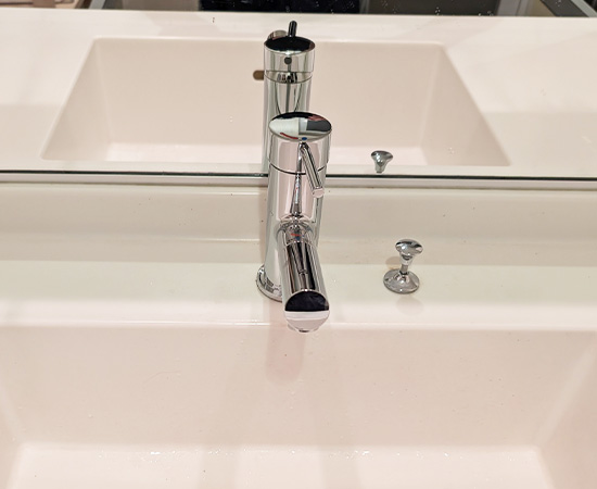 工事費込み】LIXIL(INAX) 洗面用ワンホール水栓 eモダン(エコハンドル)