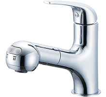 工事費込み】三栄（SANEI） 洗面用ワンホール シングルスプレー混合栓