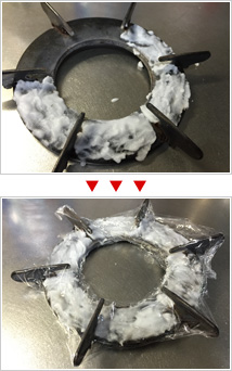 ガスコンロの五徳 ごとく 掃除方法 焦げ汚れの落とし方 交換できるくん