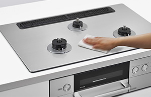 ガスコンロ S771 ☆ Rinnai 都市ガスコンロ CHM34BKL ⭐動作確認済 ⭐クリーニング済