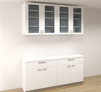 底値 カップボード ホワイト 収納ケース付 パナソニックのカップボード