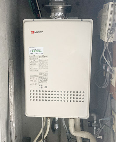 GTH-C2459SAWD BL：ノーリツ】（交換前：135-T500）ガスふろ給湯器入替・取替工事例 -ズオーデンキ-