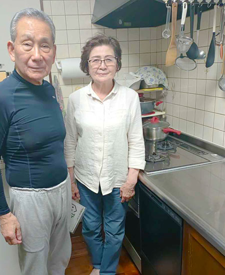 施工後の食洗機とお客様