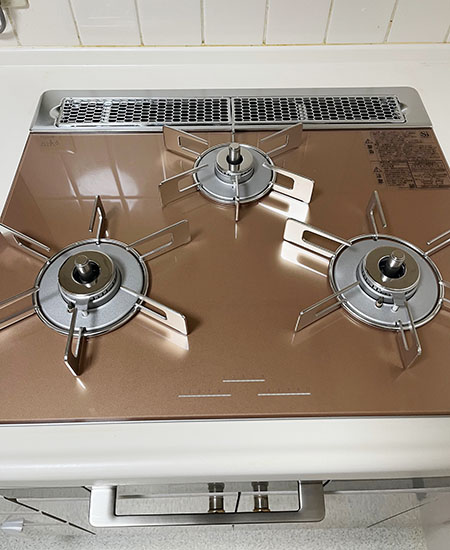 リンナイ 『デリシア3V乾電池式』[天板幅60cm][天板カラー：スパークリングカッパー][ごとく：ステンレス][レンジフード連動][オーブン接続可][付属：ザ・ココット、ココットプレート、トースト・ピザプレート]