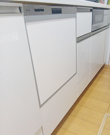 リンナイ ビルトイン食洗機『スライドオープン型・ミドルタイプ』[ハイグレード] [幅：45cm] [ドアパネル型] [ぎっしりカゴ] [プラズマクラスター・重曹洗浄・エコギア搭載]