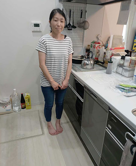 施工後の食洗機とお客様