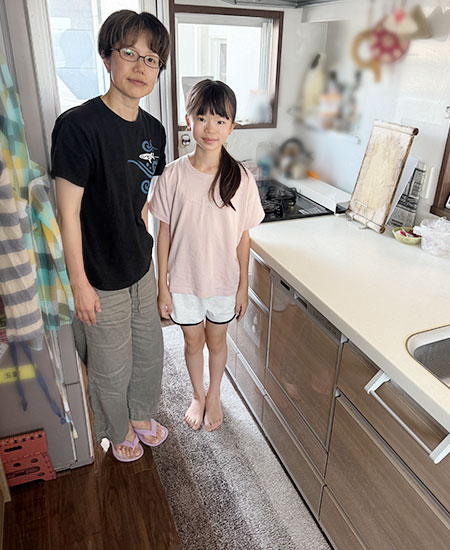 施工後の食洗機とお客様