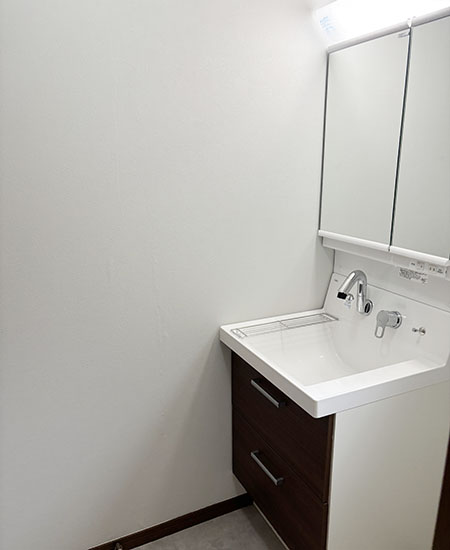 LIXIL(INAX) ピアラ ミラーキャビネット [間口600mm] [全高1900mm] [2面鏡：鏡裏全収納タイプ] [スタンダードLED] [くもり止めコート付き] [フルスライドタイプ] [一般地仕様] [扉カラー：ミドルグレード] [洗面器高さ：850mm]