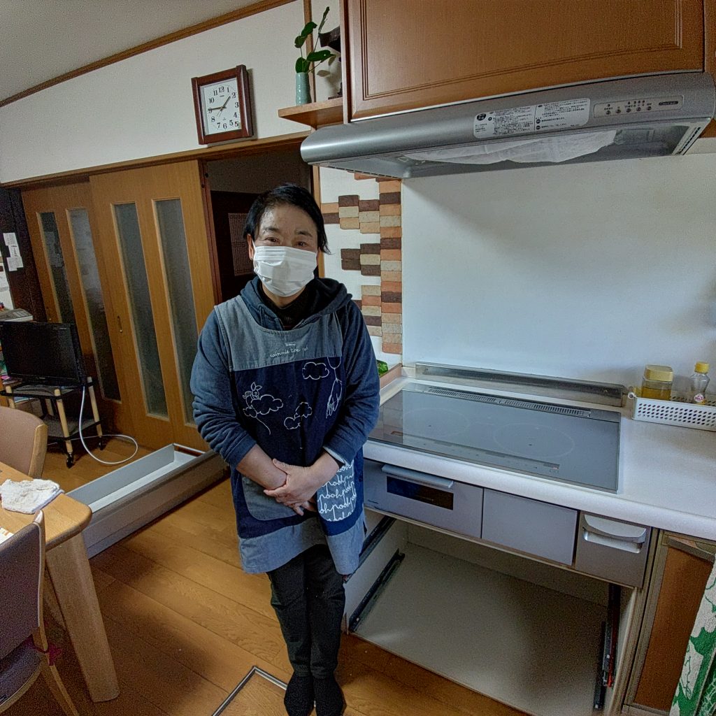 施工後のIHとお客様