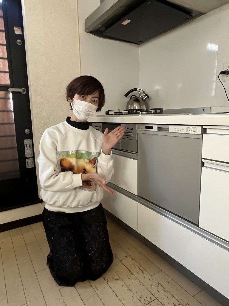 施工後の食洗機とお客様
