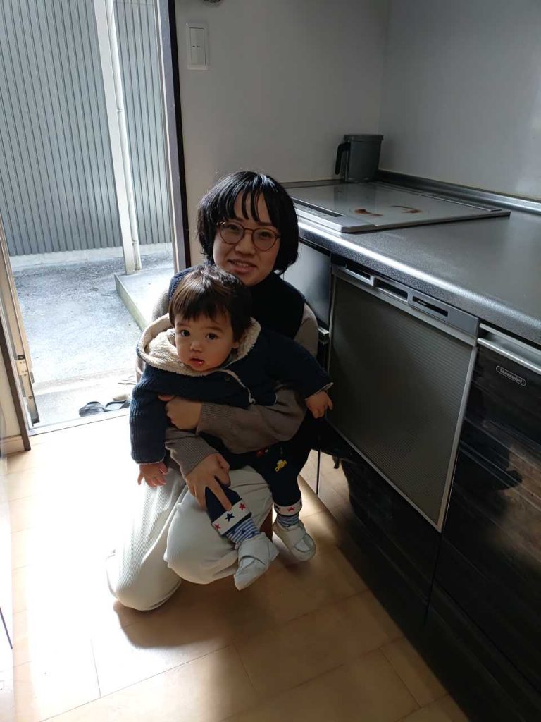 施工後の食洗機とお客様