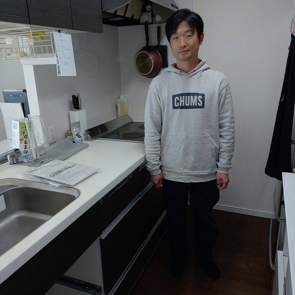 施工後の食洗機とお客様