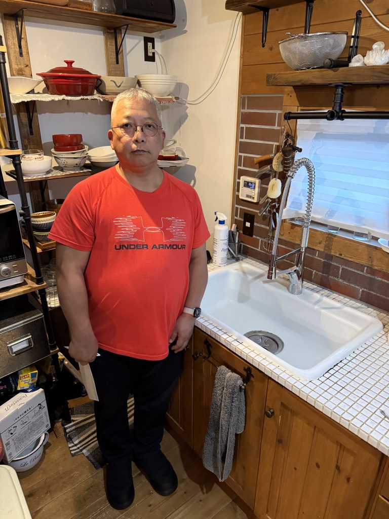 施工後の蛇口とお客様