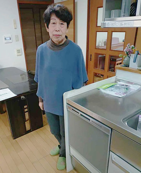 施工後の食洗機とお客様
