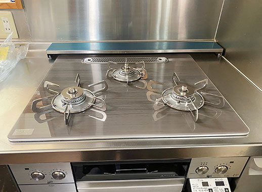 パロマ『フェイシスグランド(北欧デザイン)』[天板幅:60cm][天板:ノルディックウォルナット・クリアガラス][ごとく:ステンレス][レンジフード連動][オーブン接続不可]