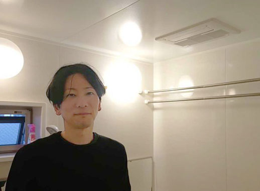 施工後のバス乾とお客様