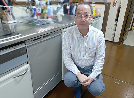 施工後の食洗機とお客様