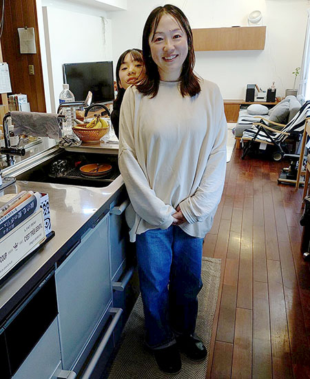 施工後の食洗機とお客様