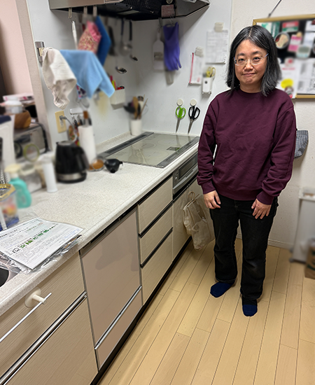 施工後の食洗機とお客様