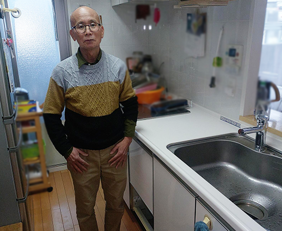 施工後の食洗機とお客様