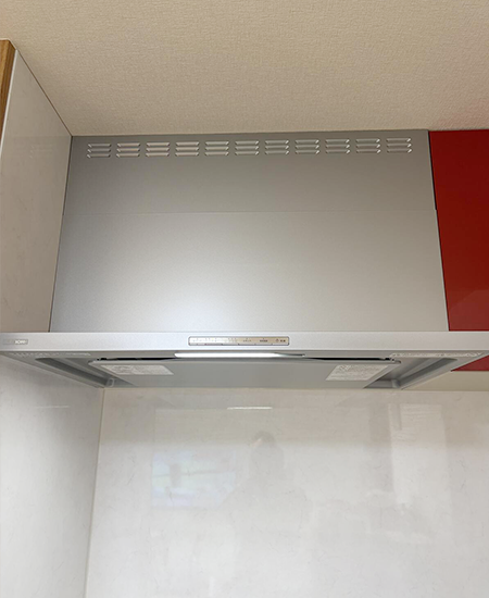 リンナイ レンジフード (クリーンフード・オイルスマッシャースリム型)『OGRシリーズ』[幅90cm][カラー：シルバーメタリック][ガスコンロ連動][製造元：富士工業]