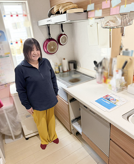 施工後の食洗機とお客様