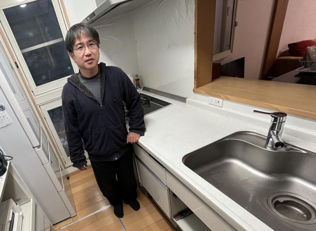 施工後の食洗機とお客様