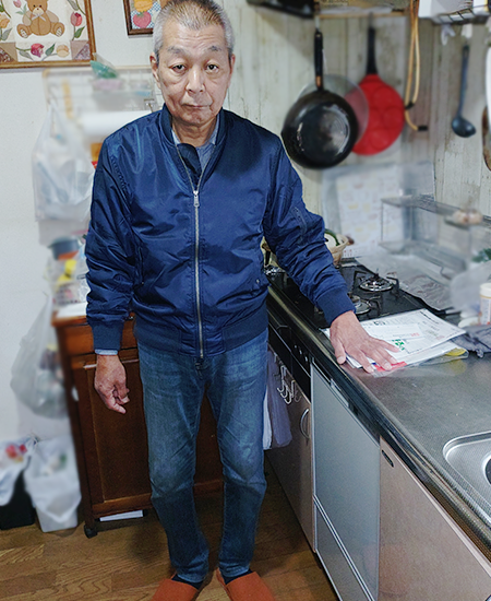 施工後の食洗機とお客様