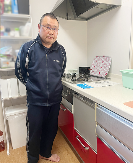 施工後の食洗機とお客様