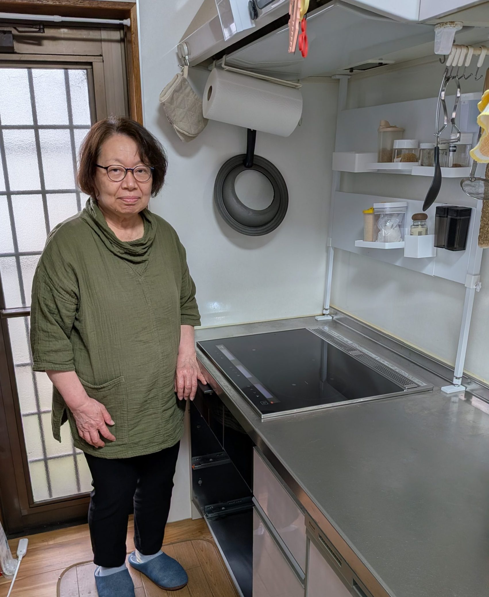施工後のIHとお客様